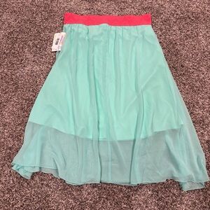 LuLaRoe pink and Aqua Skirt